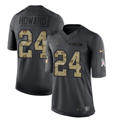 Youth Nike Chicago Bears #24 Jordan Howard Limited Black 2016 Salute to Service NFL Jersey
