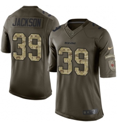 Men's Nike Chicago Bears #39 Eddie Jackson Elite Green Salute to Service NFL Jersey