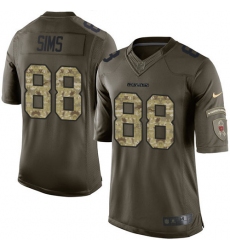 Men's Nike Chicago Bears #88 Dion Sims Elite Green Salute to Service NFL Jersey