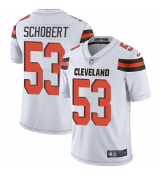 Men's Nike Cleveland Browns #53 Joe Schobert White Vapor Untouchable Limited Player NFL Jersey