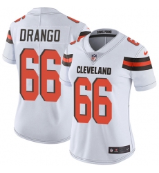Women's Nike Cleveland Browns #66 Spencer Drango White Vapor Untouchable Limited Player NFL Jersey
