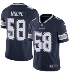 Men's Nike Dallas Cowboys #58 Damontre Moore Navy Blue Team Color Vapor Untouchable Limited Player NFL Jersey