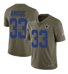 Youth Nike Dallas Cowboys #33 Chidobe Awuzie Limited Olive 2017 Salute to Service NFL Jersey