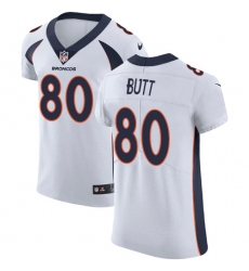 Men's Nike Denver Broncos #80 Jake Butt White Vapor Untouchable Elite Player NFL Jersey