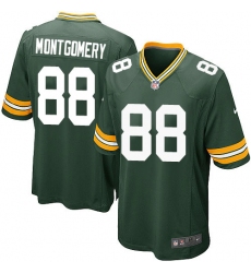 Men's Nike Green Bay Packers #88 Ty Montgomery Game Green Team Color NFL Jersey