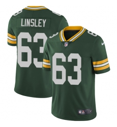 Men's Nike Green Bay Packers #63 Corey Linsley Green Team Color Vapor Untouchable Limited Player NFL Jersey
