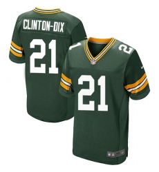 Men's Nike Green Bay Packers #21 Ha Ha Clinton-Dix Elite Green Team Color NFL Jersey