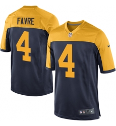 Men's Nike Green Bay Packers #4 Brett Favre Game Navy Blue Alternate NFL Jersey