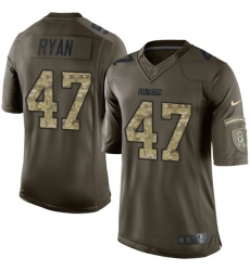 Men's Nike Green Bay Packers #47 Jake Ryan Elite Green Salute to Service NFL Jersey