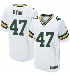 Men's Nike Green Bay Packers #47 Jake Ryan Elite White NFL Jersey