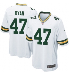 Men's Nike Green Bay Packers #47 Jake Ryan Game White NFL Jersey