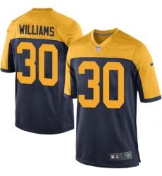 Men's Nike Green Bay Packers #30 Jamaal Williams Game Navy Blue Alternate NFL Jersey