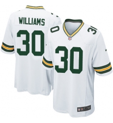 Men's Nike Green Bay Packers #30 Jamaal Williams Game White NFL Jersey