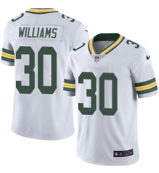 Men's Nike Green Bay Packers #30 Jamaal Williams White Vapor Untouchable Limited Player NFL Jersey
