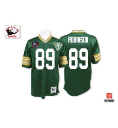 Mitchell And Ness Green Bay Packers #89 Dave Robinson Green Team Color 75TH Hall of Famers Premier EQT Throwback NFL Jersey