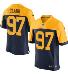 Men's Nike Green Bay Packers #97 Kenny Clark Elite Navy Blue Alternate NFL Jersey