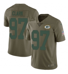 Men's Nike Green Bay Packers #97 Kenny Clark Limited Olive 2017 Salute to Service NFL Jersey