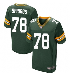 Men's Nike Green Bay Packers #78 Jason Spriggs Elite Green Team Color NFL Jersey