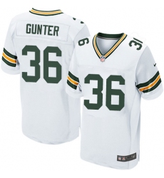 Men's Nike Green Bay Packers #36 LaDarius Gunter Elite White NFL Jersey