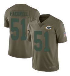 Men's Nike Green Bay Packers #51 Kyler Fackrell Limited Olive 2017 Salute to Service NFL Jersey