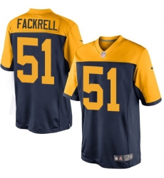 Youth Nike Green Bay Packers #51 Kyler Fackrell Limited Navy Blue Alternate NFL Jersey