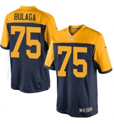 Youth Nike Green Bay Packers #75 Bryan Bulaga Limited Navy Blue Alternate NFL Jersey
