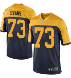 Men's Nike Green Bay Packers #73 Jahri Evans Game Navy Blue Alternate NFL Jersey