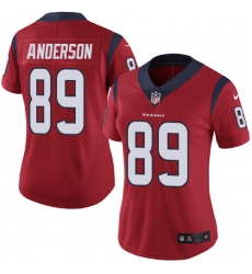 Women's Nike Houston Texans #89 Stephen Anderson Elite Red Alternate NFL Jersey