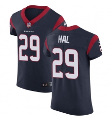 Men's Nike Houston Texans #29 Andre Hal Navy Blue Team Color Vapor Untouchable Elite Player NFL Jersey