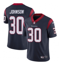 Youth Nike Houston Texans #30 Kevin Johnson Limited Navy Blue Team Color Vapor Untouchable NFL Jersey