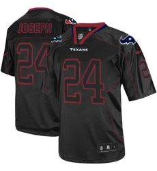Men's Nike Houston Texans #24 Johnathan Joseph Elite Lights Out Black NFL Jersey
