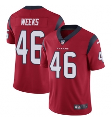 Men's Nike Houston Texans #46 Jon Weeks Limited Red Alternate Vapor Untouchable NFL Jersey