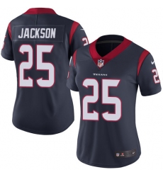 Women's Nike Houston Texans #25 Kareem Jackson Elite Navy Blue Team Color NFL Jersey