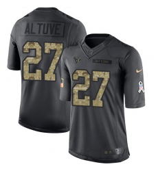 Youth Nike Houston Texans #27 Jose Altuve Limited Black 2016 Salute to Service NFL Jersey