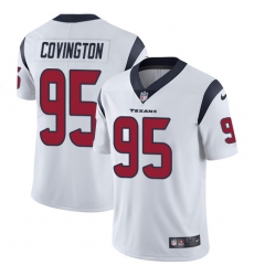 Men's Nike Houston Texans #95 Christian Covington Limited White Vapor Untouchable NFL Jersey