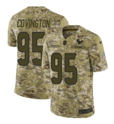 Youth Nike Houston Texans #95 Christian Covington Limited Camo 2018 Salute to Service NFL Jersey