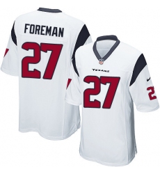 Men's Nike Houston Texans #27 D'Onta Foreman Game White NFL Jersey