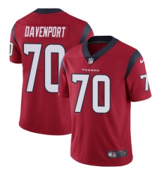Men's Nike Houston Texans #70 Julien Davenport Limited Red Alternate Vapor Untouchable NFL Jersey