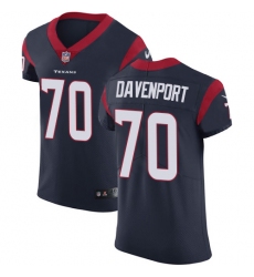 Men's Nike Houston Texans #70 Julien Davenport Navy Blue Team Color Vapor Untouchable Elite Player NFL Jersey