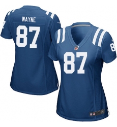 Women's Nike Indianapolis Colts #87 Reggie Wayne Game Royal Blue Team Color NFL Jersey