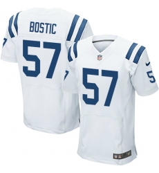 Men's Nike Indianapolis Colts #57 Jon Bostic Elite White NFL Jersey