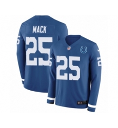 Youth Nike Indianapolis Colts #25 Marlon Mack Limited Blue Therma Long Sleeve NFL Jersey