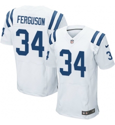 Men's Nike Indianapolis Colts #34 Josh Ferguson Elite White NFL Jersey