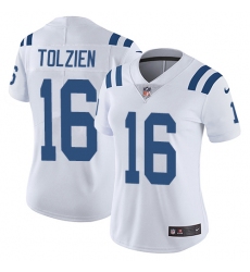 Women's Nike Indianapolis Colts #16 Scott Tolzien White Vapor Untouchable Limited Player NFL Jersey