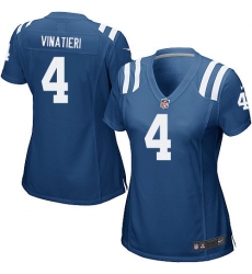 Women's Nike Indianapolis Colts #4 Adam Vinatieri Game Royal Blue Team Color NFL Jersey