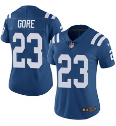 Women's Nike Indianapolis Colts #23 Frank Gore Elite Royal Blue Team Color NFL Jersey