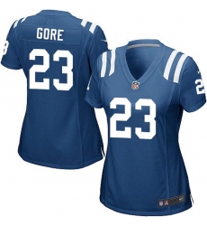 Women's Nike Indianapolis Colts #23 Frank Gore Game Royal Blue Team Color NFL Jersey