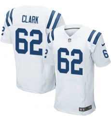 Men's Nike Indianapolis Colts #62 Le'Raven Clark Elite White NFL Jersey