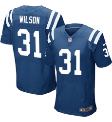 Men's Nike Indianapolis Colts #31 Quincy Wilson Elite Royal Blue Team Color NFL Jersey