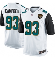 Men's Nike Jacksonville Jaguars #93 Calais Campbell Game White NFL Jersey